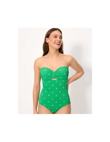 Bañador reductor bandeau copa B "Lime" 83444 de Ysabel Mora