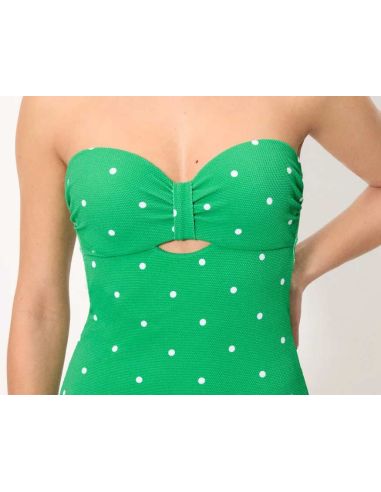 Bañador reductor bandeau copa B "Lime" 83444 de Ysabel Mora