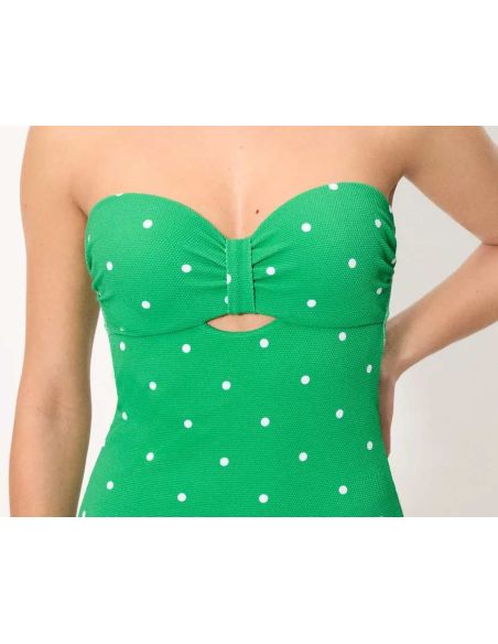 Bañador reductor bandeau copa B "Lime" 83444 de Ysabel Mora