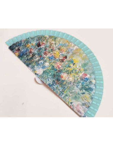 Abanico madera "Lienzo floral" de Gloko