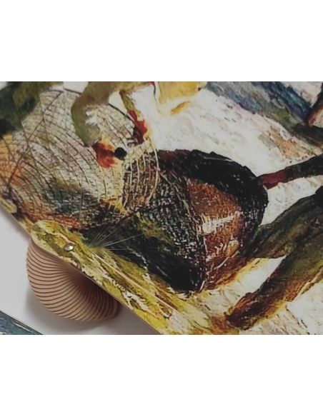 Abanico madera con caja "Pescadores Valencianos de Sorolla"