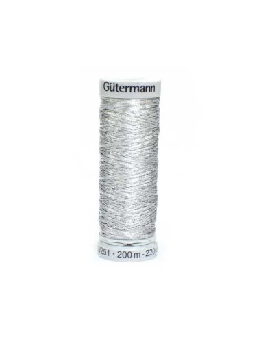 Hilo de coser Dekor Metallic de Gütermann - 41 PLATA