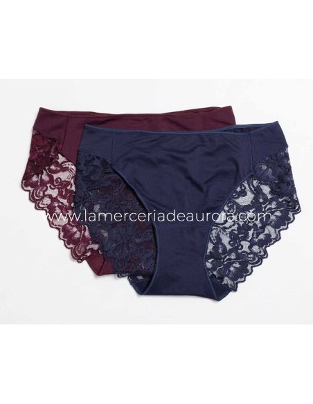 Braga bikini blonda (pack 2uds) 475 de Naiara - BURDEOS-MARINO
